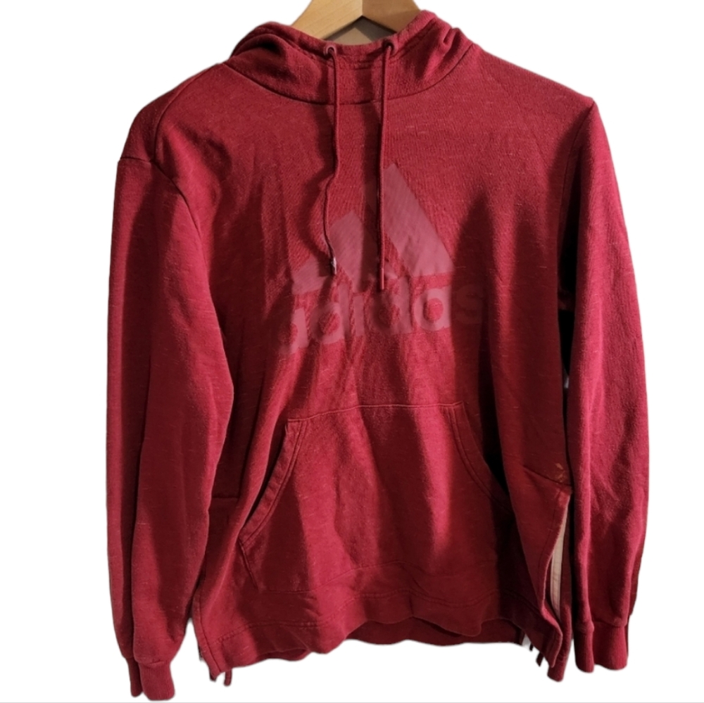 Adidas Hoodie Sweatshirt With Splits On Side